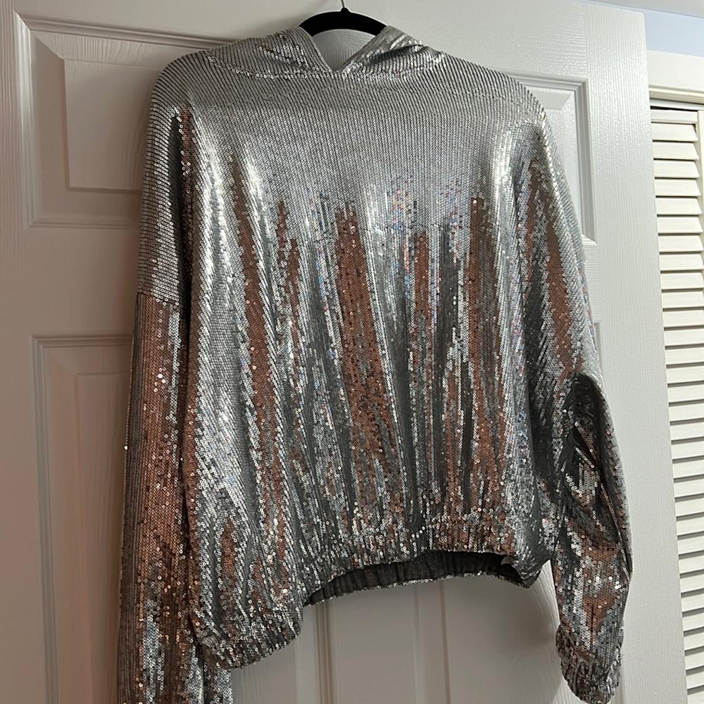 Sequin hoodie from Zara